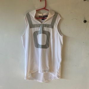 White tank collard golf shirt